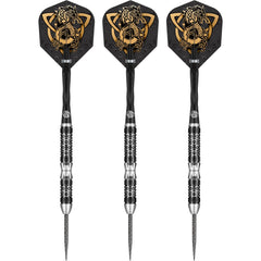 Shot Viking Wolf Steel Tip Darts 90% Tungsten — three assembled darts