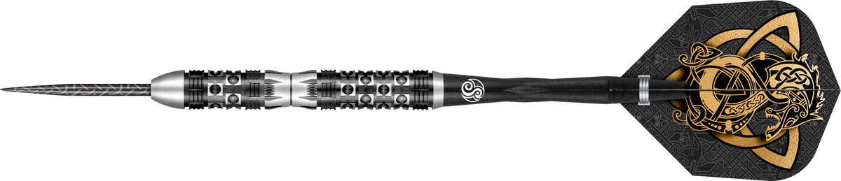 Viking Wolf Steel Tip Darts - 90% Tungsten — three barrel close-ups
