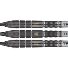 Aspinall X Echo Steel Tip Darts – three barrels and grip detail