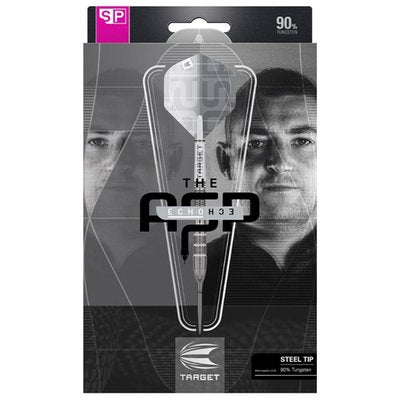 Target Aspinall X Echo Steel Tip Darts 90% Tungsten — retail packaging