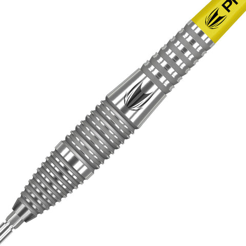 Target Bolide 05 Steel Tip Darts 90% Tungsten — barrel and grip close-up