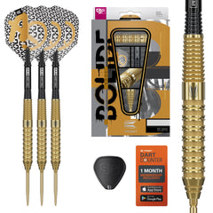 Target Bolide Envy 02 Steel Tip Darts 90% Tungsten — set contents and packaging