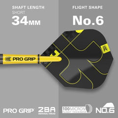 Target Bolide Void 03 Steel Tip Darts 90% Tungsten — flight shape and shaft length diagram