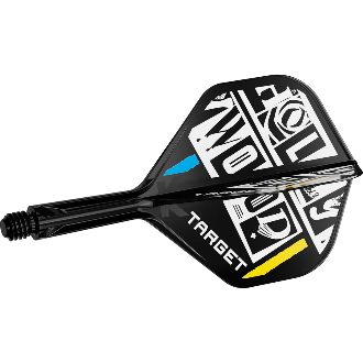 Target Chris Dobey K Flex No.2 — black integrated flight and shaft, side view