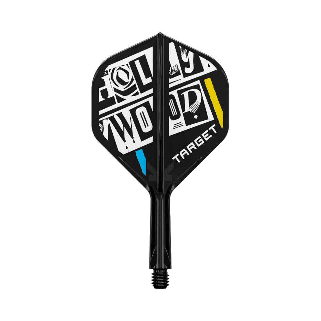 Target Chris Dobey - K Flex No.2, one black player-design integrated flight and shaft shown on white.