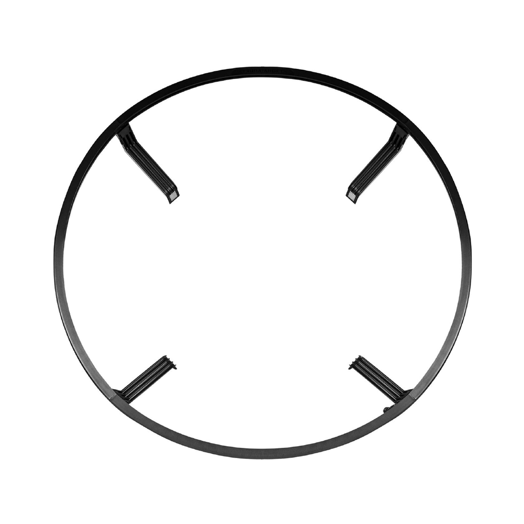 Target Corona Vision LED dartboard light; complete light ring and four magnetic support legs on white. Dartboard and surround are sold separately.