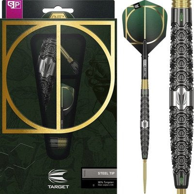 Target Cult 01 dart, barrel close-up and green retail packaging
