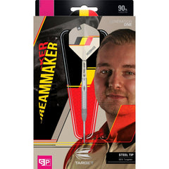 Target Dimitri Van Den Bergh Steel Tip Darts 90% — retail packaging