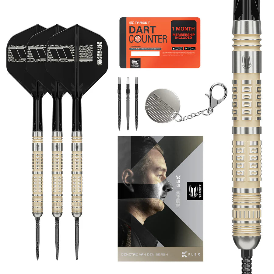 Target Dimitri Van Den Bergh Steel Tip Darts - 95% Tungsten 22g