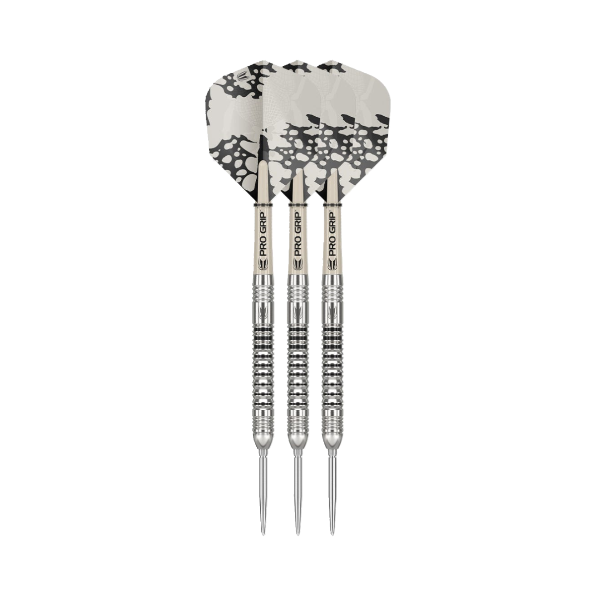 Exo 03 Steel Tip Darts - 90% Tungsten — three barrel close-ups