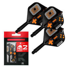 Target Game Over K Flex No.2 — black flights and shafts with packaging