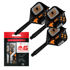 Target Game Over K Flex No.6 — black flights and shafts with packaging
