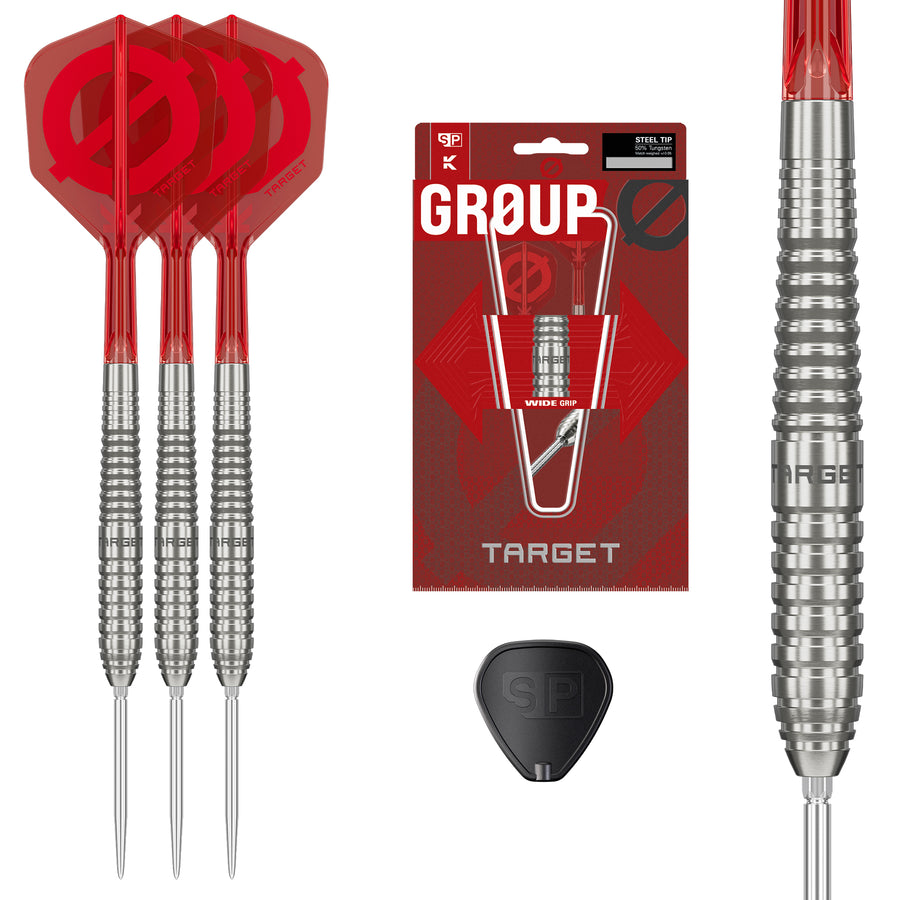 Group Ø 50% 01 Steel Tip Darts – full dart set and packaging