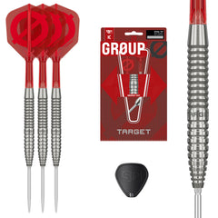 Group Ø 50% 02 Steel Tip Darts – full dart set and packaging
