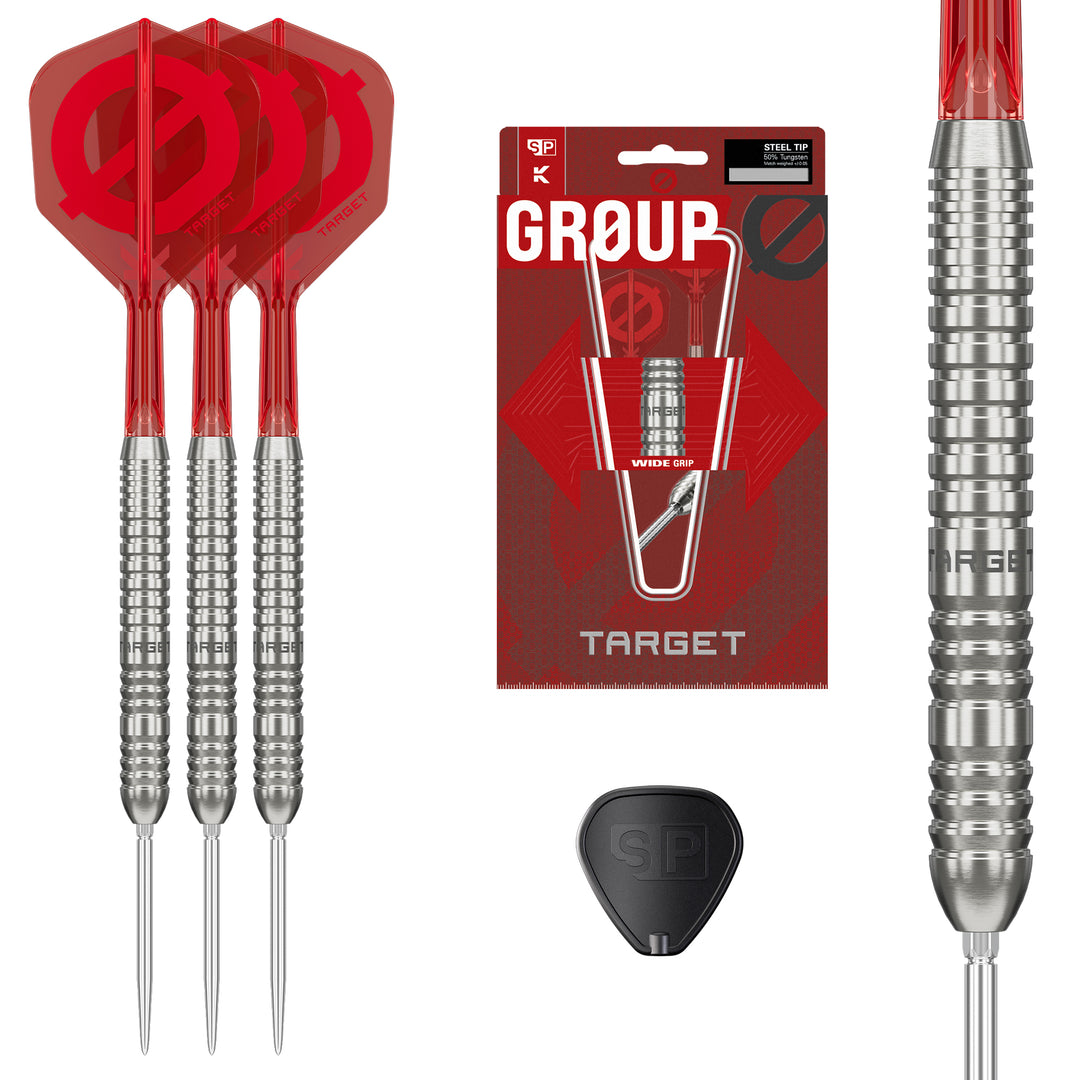 Group Ø 50% 03 Steel Tip Darts – full dart set and packaging