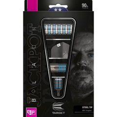 Target 'Jackpot' Adrian Lewis Black Sp Steel Tip Darts 90% — retail packaging