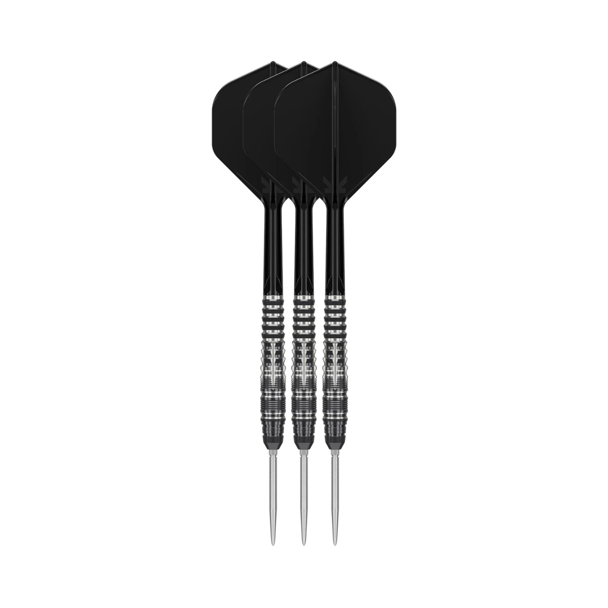 Black Marque Blaze Steel Tip Darts - 90% Tungsten — three barrel close-ups