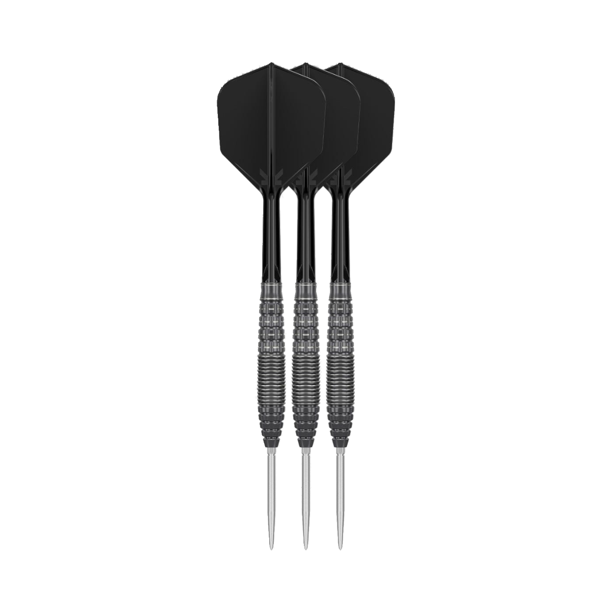 Black Marque Phantom Steel Tip Darts - 90% Tungsten — three barrel close-ups