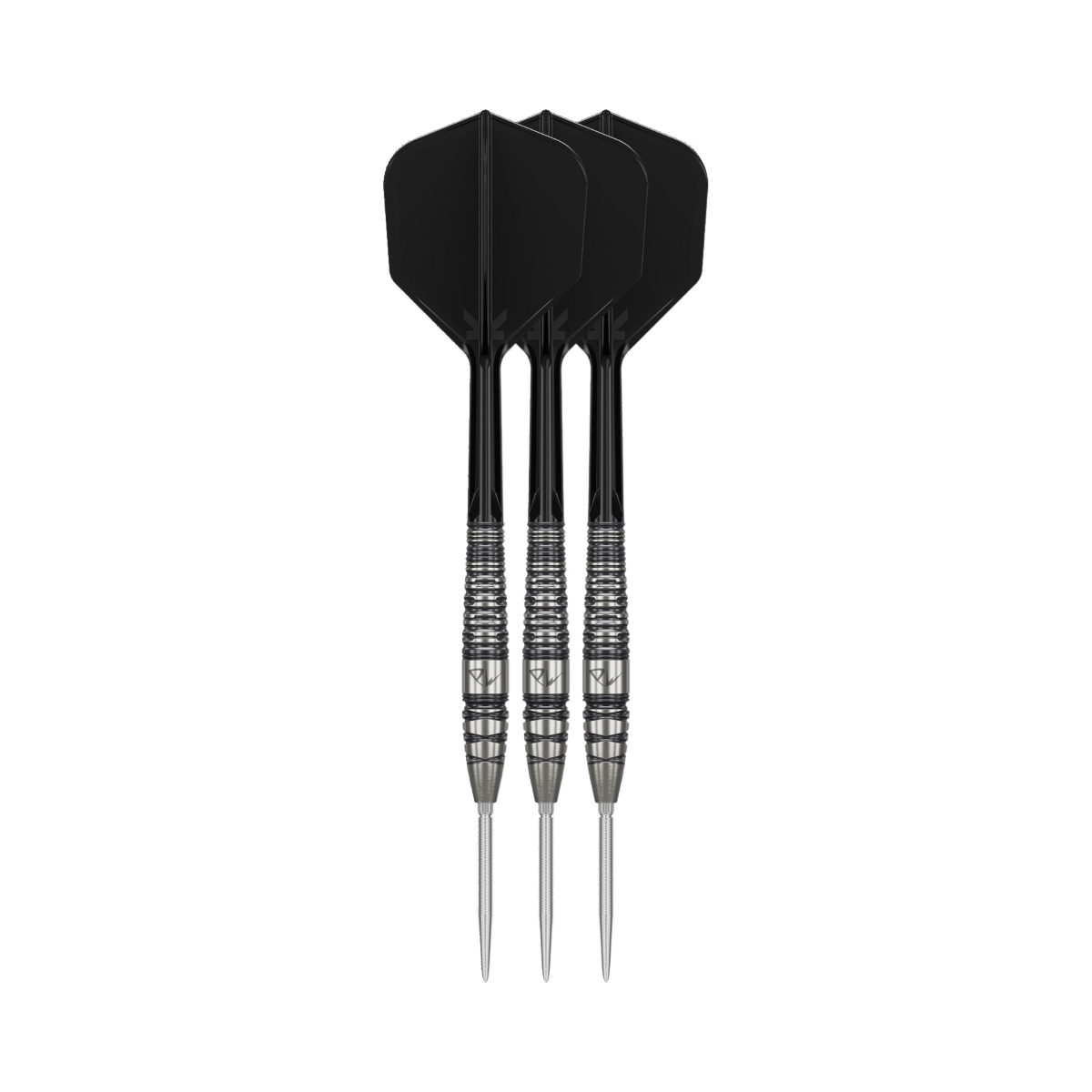 Black Marque Pw G2 Steel Tip Darts - 90% Tungsten — three barrel close-ups