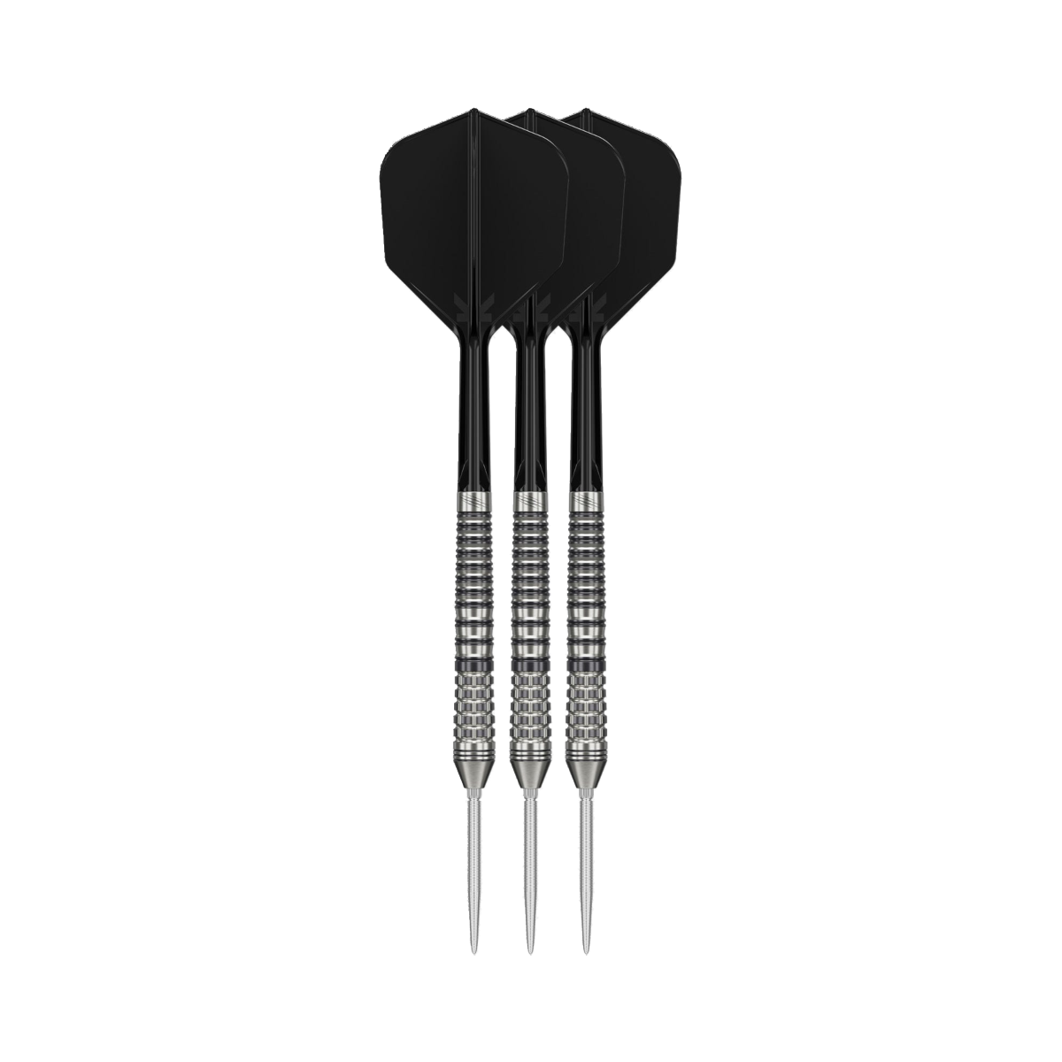 Black Marque Renegade G4 Steel Tip Darts - 90% Tungsten — three barrel close-ups