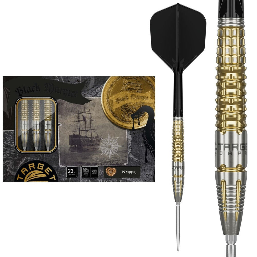Target Japan Black Marque Warrior Steel Tip Darts - 90% Tungsten 25g