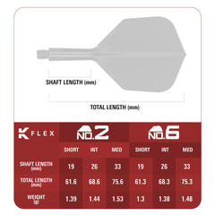 Target Japan K Flex No.2 Limited Edition Blue — flight shape and shaft size guide