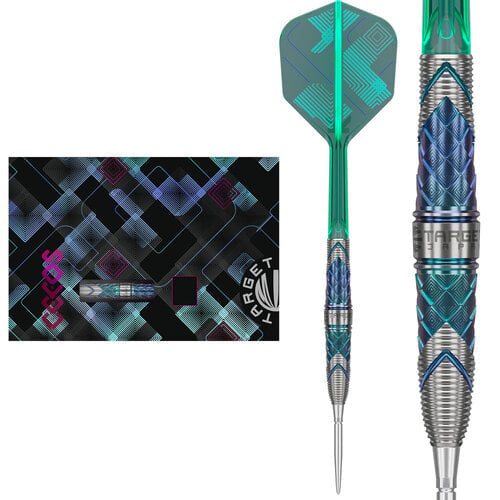 Target Japan Kaze Series Ceros 01 Steel Tip Darts 90% Tungsten — dart, barrel detail and packaging