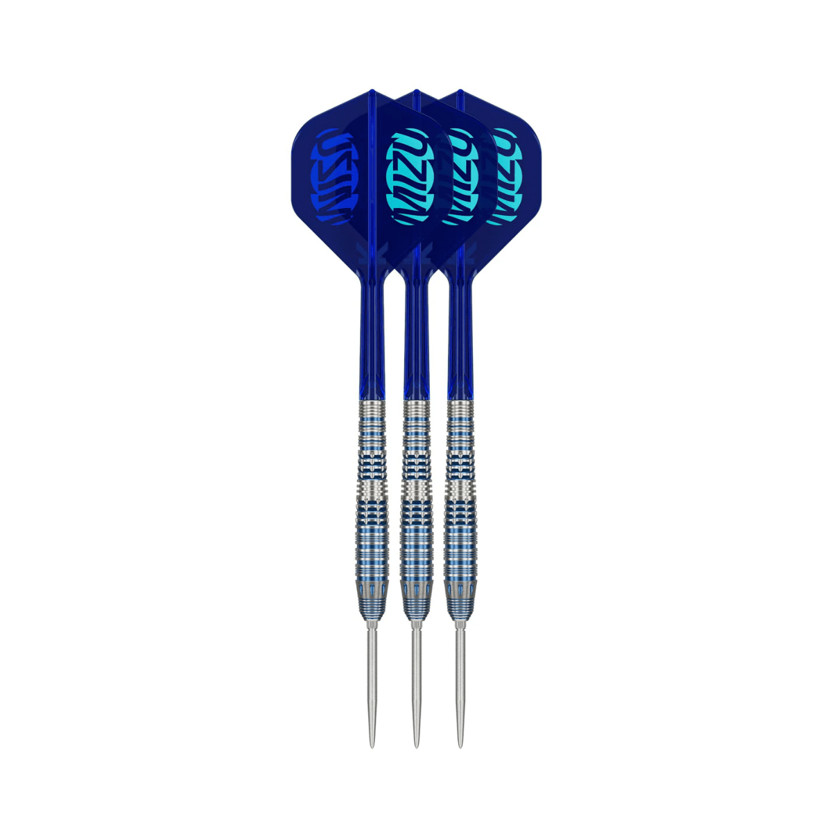 Mizu 03 Steel Tip Darts - 90% Tungsten — three barrel close-ups