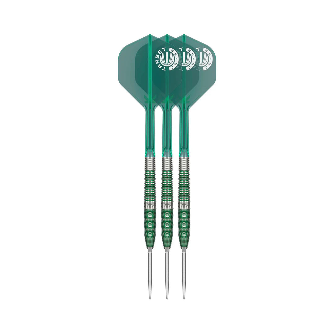 Motomu Sakai Xeno G1 Steel Tip Darts - 90% Tungsten — three barrel close-ups