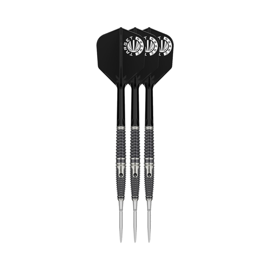 Target Japan Paul Lim The Legend G9 24g steel-tip darts, three assembled darts with flights, shafts and points on a white background.
