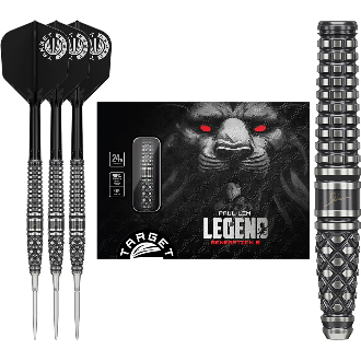Paul Lim The Legend Gen 8 Steel Tip Darts 90% Tungsten — set contents and packaging