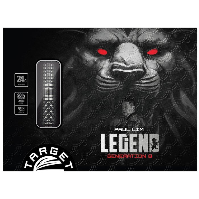 Paul Lim The Legend Gen 8 Steel Tip Darts 90% Tungsten — retail packaging