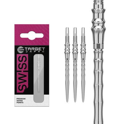 Target Japan Premium Swiss Points Silver / 35mm steel tip points