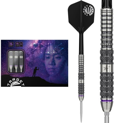 Target Japan Prime Series Sirius G3 Steel Tip Darts 90% Tungsten — dart, barrel detail and packaging