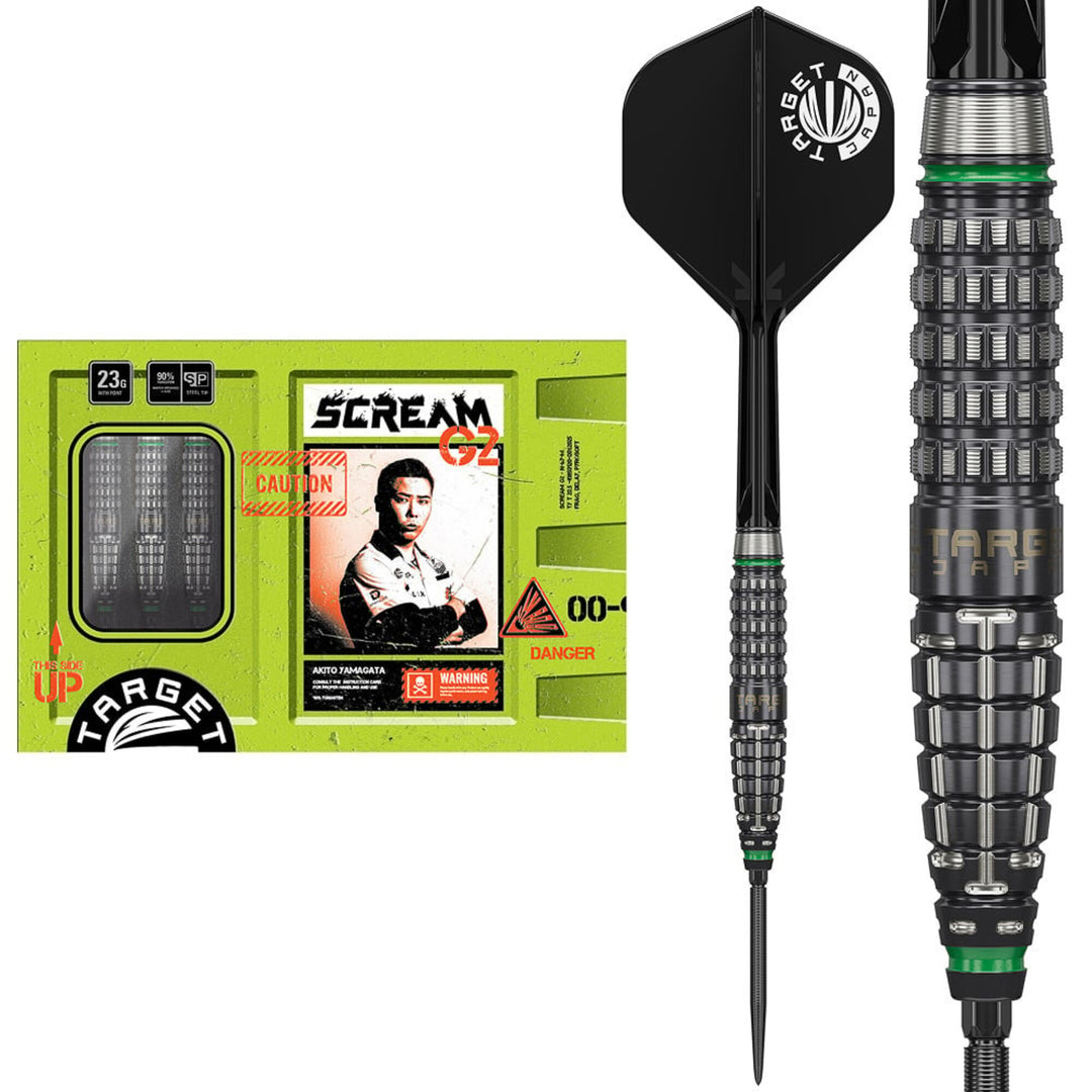 Target Japan Scream G2 Steel Tip Darts - 90% Tungsten 23g