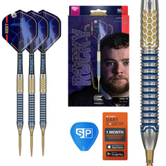 Target Josh Rock G1 Steel Tip Darts 90% Tungsten — set contents and packaging