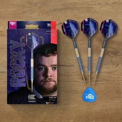 Target Josh Rock G1 Steel Tip Darts 90% Tungsten — set contents and packaging