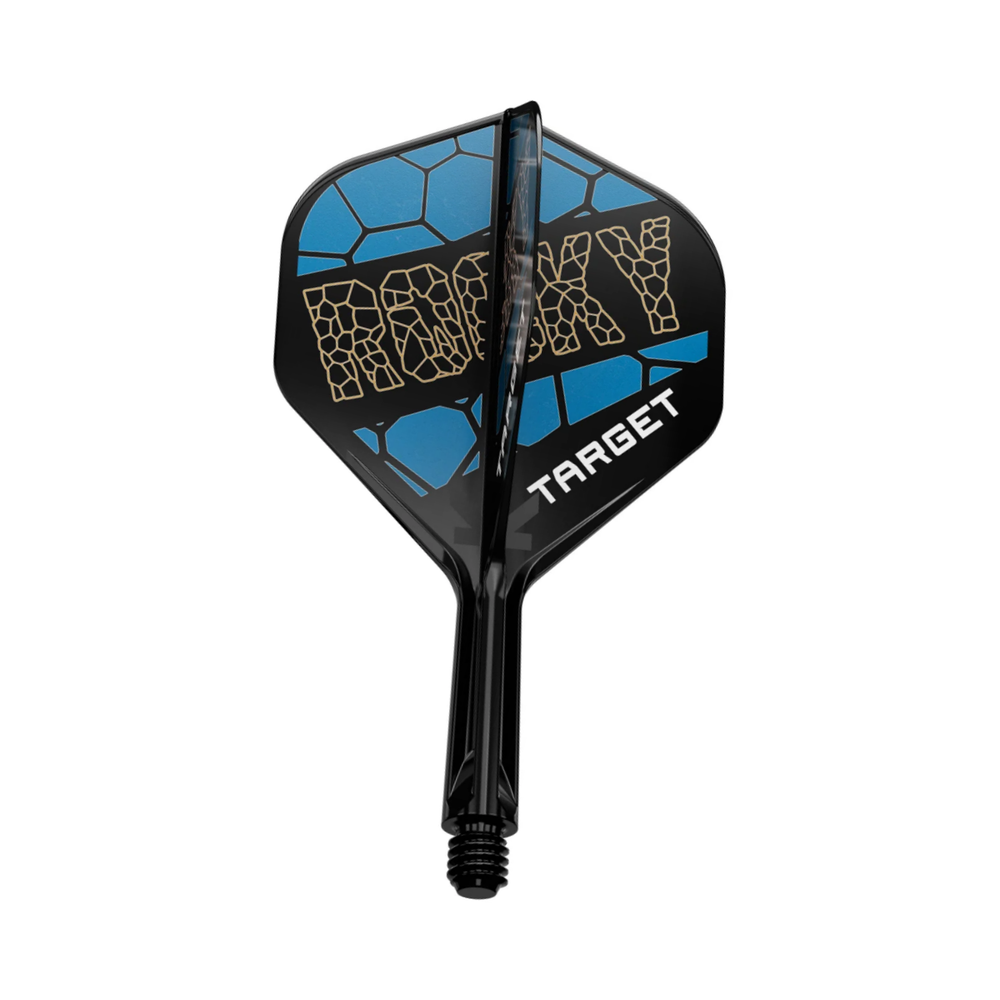 Target Josh Rock K-Flex No.2 integrated flight and shaft, one design shown on white.