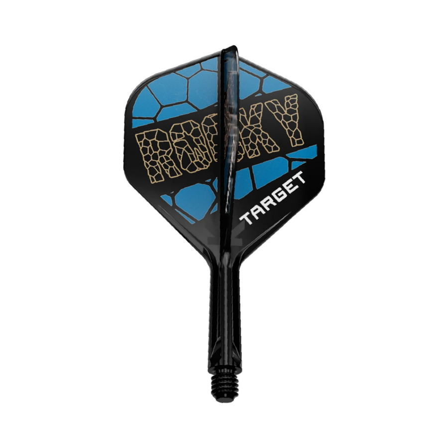 Target Josh Rock K-Flex No.2 integrated flight and shaft, one design shown on white.