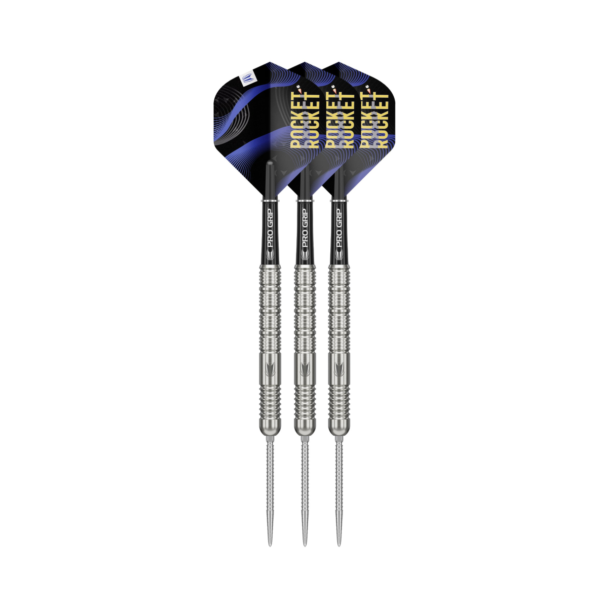 Justin Hood Steel Tip Darts - 90% Tungsten — three barrel close-ups