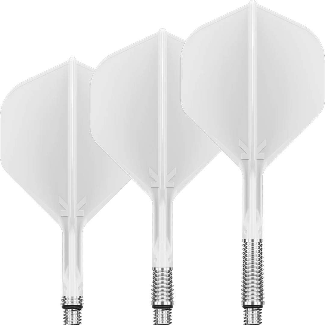 Target K-Shift No.2 Integrated Flights & Shafts White / Short dart flights