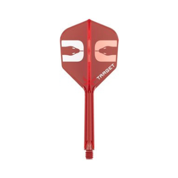 Target Nathan Aspinall Red K-Flex No.6 integrated flight and shaft, one design shown on white.
