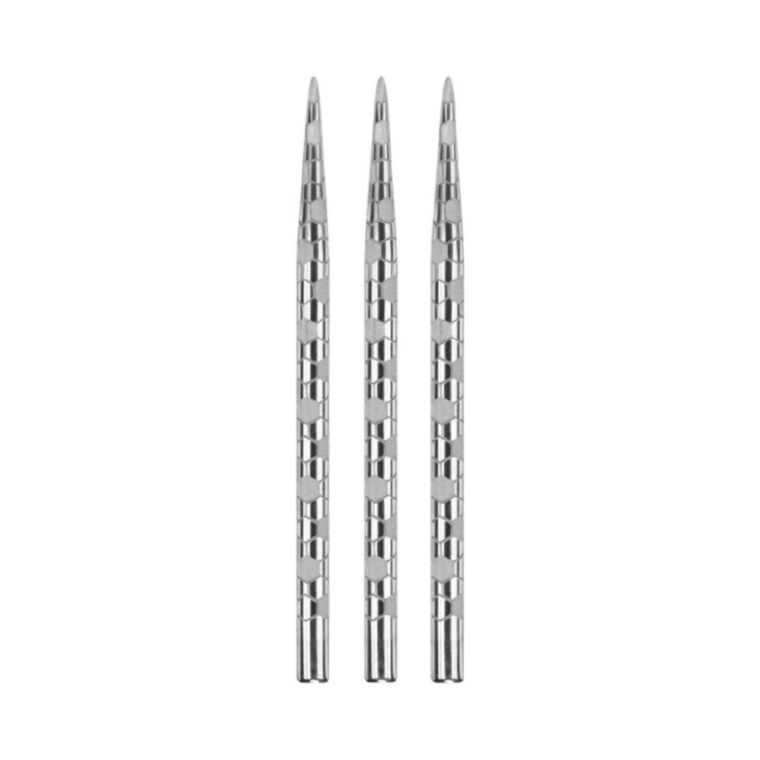 Target Onyx Pro Replacement Dart Points - three matching silver points