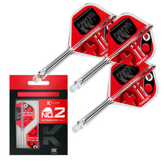 Target Press Start K Flex No.2 — red flights and shafts with packaging