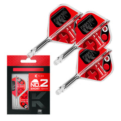 Target Press Start K Flex No.2 — red flights and shafts with packaging