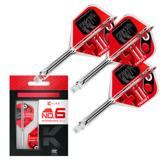 Target Press Start K Flex No.6 — red flights and shafts with packaging