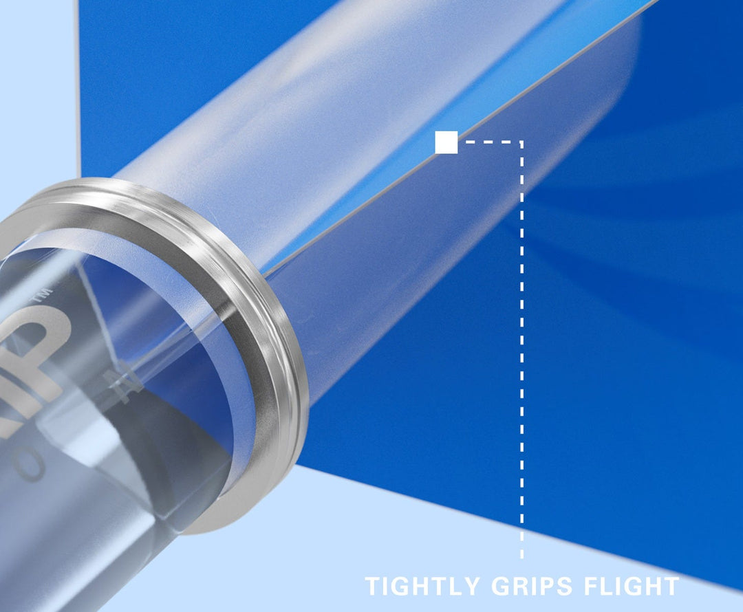Target Pro Grip Vision blue dart shaft flight grip detail