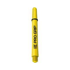 Target Pro Grip Yellow short shaft, one example from the shaft multipack shown.