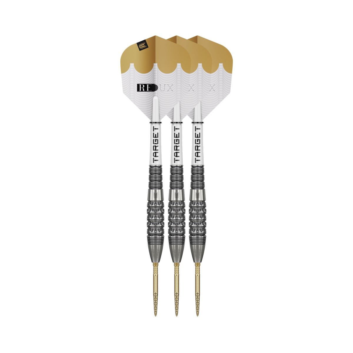 Redux 02 Steel Tip Darts - 90% Tungsten — three barrel close-ups
