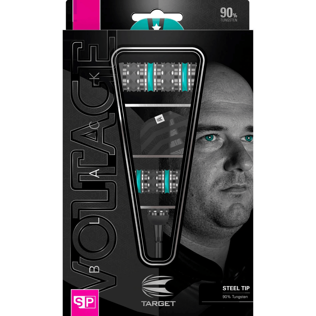 Target Rob Cross Black Steel Tip Darts 90% Tungsten — retail packaging